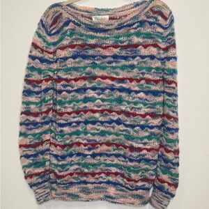 Multicolor Wave Pattern Women's Sweater